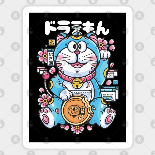 Maneki Neko Doraemon Magnet by Bear Noise